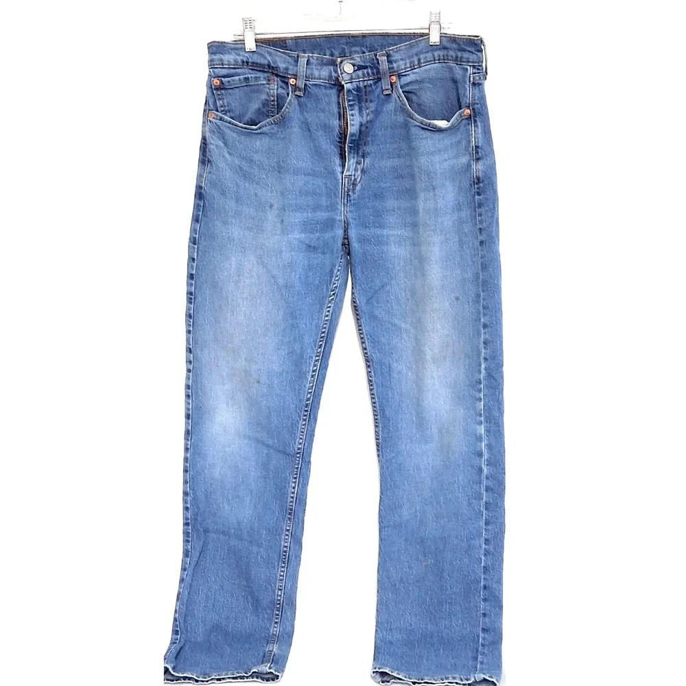 Levi's 505 Men's Vintage Blue Jeans  Cotton Blend Classic Five-Pocket SZ 34/34